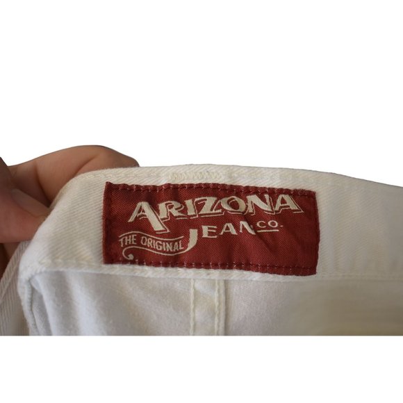 Men's Vintage Arizona Jean Co. White Denim Slim Straight Fit Jeans 33/32 - Picture 3 of 7